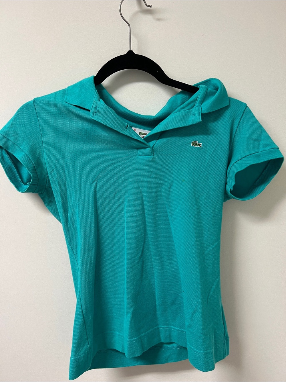Lacoste Women's Teal Short Sleeve Polo Shirt